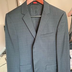 Grey Striped HUGO Blazer.
